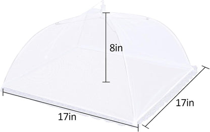 4 Pack Mesh Food Covers 17 Inch, Large and Tall Food Covers, Pop-Up Mesh Food Covers Tent Umbrella for Bbqs, Outdoors, Screen Tents, Parties Picnics, Fruit Cover2