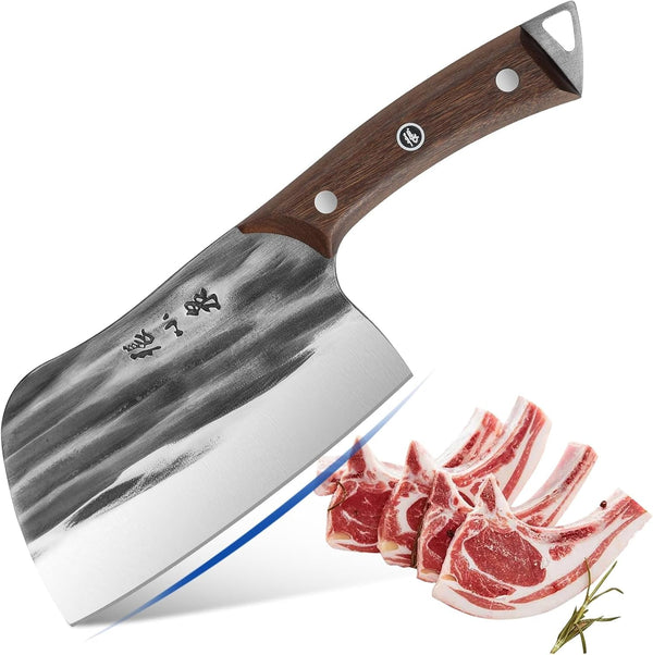 ZHANG XIAO QUAN Heavy Duty Butcher Knife, 40Cr13 Stainless Steel Chinese Cleaver Knife for Cutting Bones1