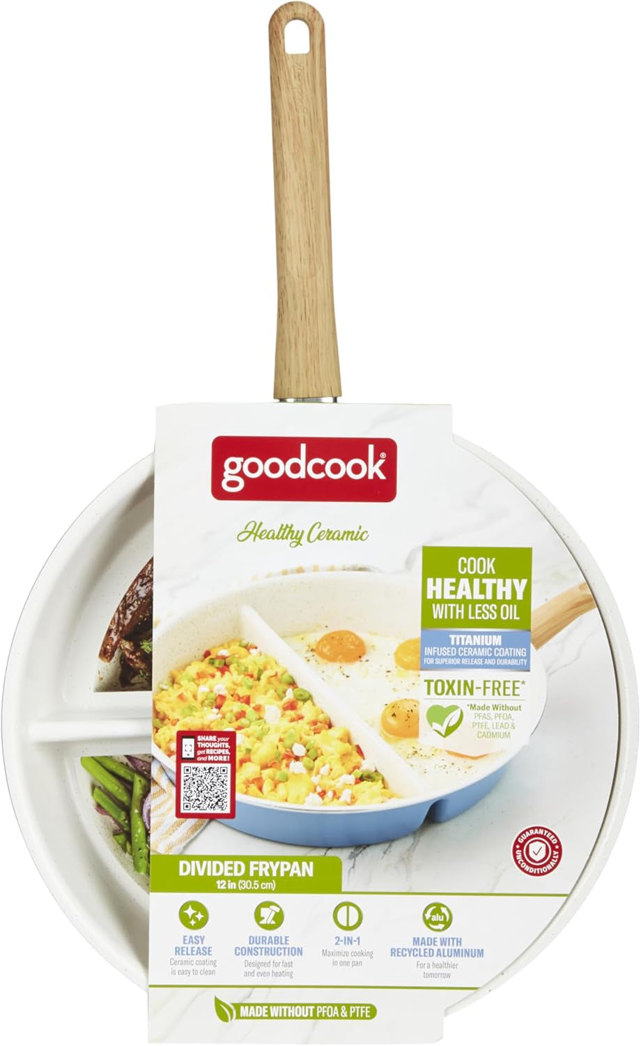healthy-ceramic-titanium-infused-12-divided-skillet-light-blue-ceramic-cookware-nonstick-cooking-pan-divided-frying-pan-skillet-for-eggs-meats-vegetables-sauces-warming-tortillas