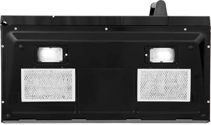 ZLINE 30" 1.5 Cu. Ft. over the Range Microwave in Black Stainless Steel with Traditional Handle and Set of 2 Charcoal Filters (MWO-OTRCFH-30-BS)5