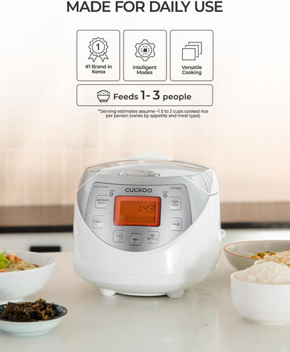 CUCKOO Micom Fuzzy Logic Rice Cooker, 12-Cup Cooked, Silver, CR-0632F | 6-Cup Uncooked Capacity, Nonstick Inner Pot, 6 Cooking Modes, 33-41 Minute Quick Rice, 13-Hour Preset Timer, Made in Korea2