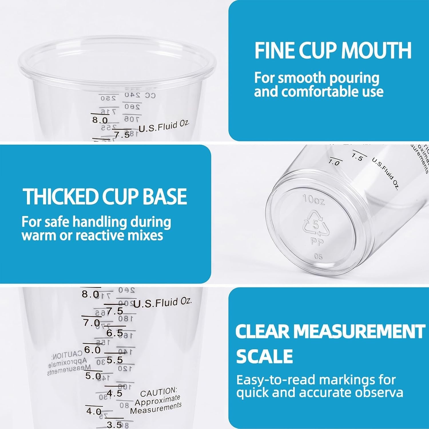 150-pieces-plastic-measuring-cups-8oz-disposable-epoxy-resin-mixing-cups-with-measurements-clear-liquid-measuring-cups-for-resin-paint-mixing-and-crafts
