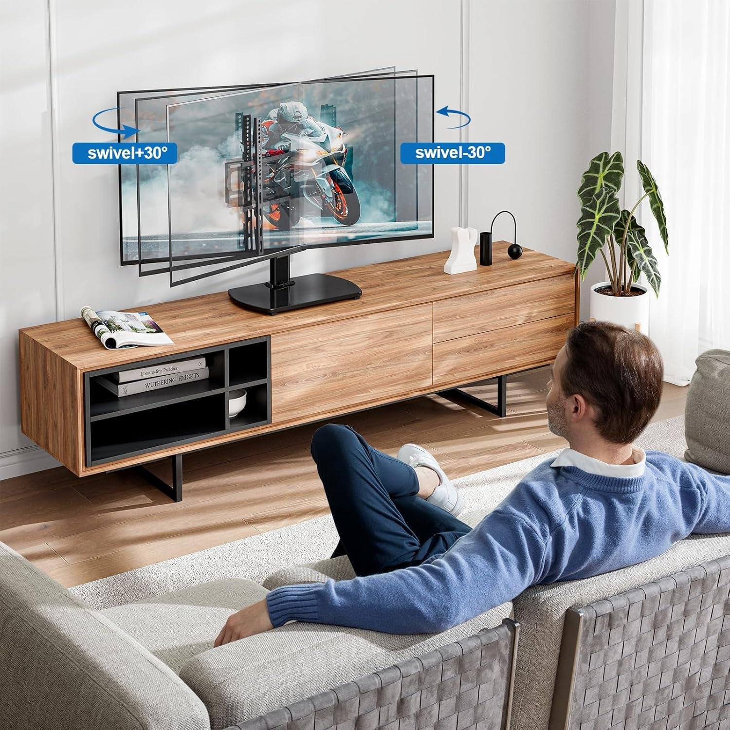 universal-tv-stand-for-27-60-inch-tvs-with-swivel-mount-height-adjustable-table-top-tv-stand-mount-heavy-duty-tempered-glass-base-tv-pedestal-stand-holds-up-to-88-lbs-vesa-400x400mm