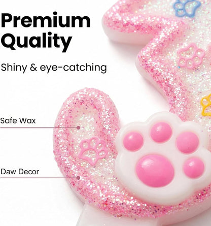 Pink Number 3 Birthday Candle with Paw Print Design, Cat and Dog Theme Cake Topper for Party Decorations for Pet Party Decor Anniversary Celebrations Supplies (Pink, Number 3)7
