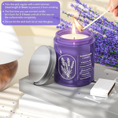 Lavender Scented Soy Candle for Women & Men, 7.6 Oz Jar Candle6