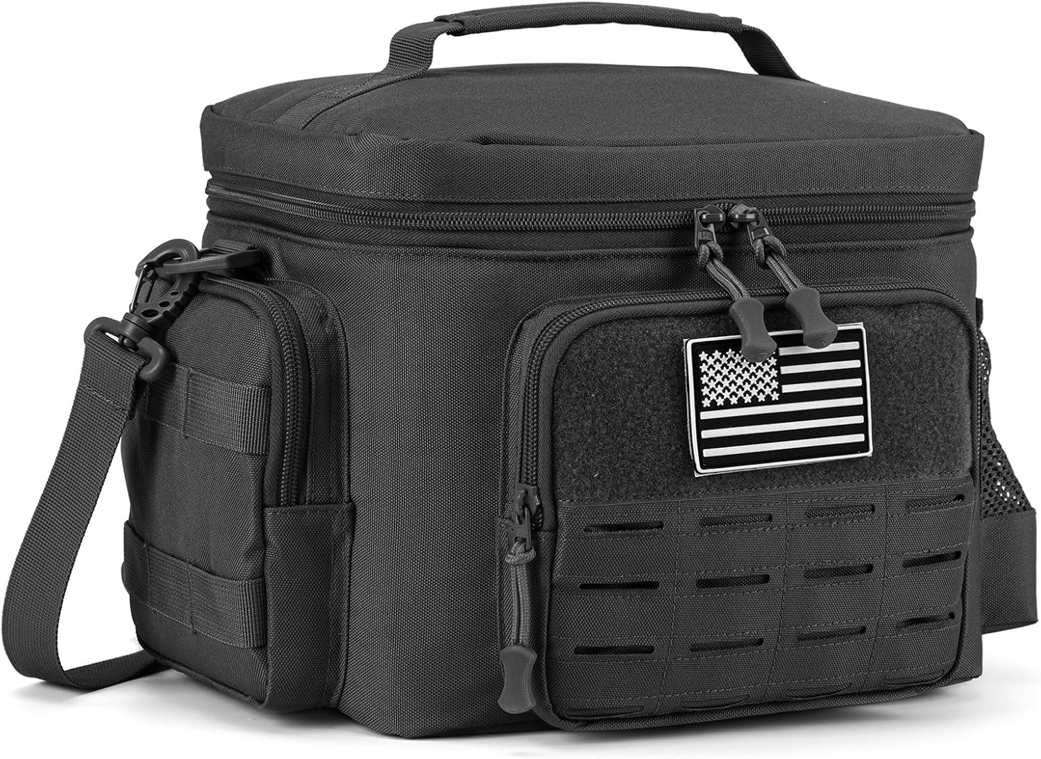 tactical-lunch-bag-for-mens-military-heavy-duty-lunch-box-work-leakproof-insulated-durable-thermal-cooler-bag-for-adult-meal-for-office-camping-picnic-pail-molle-webbing-black