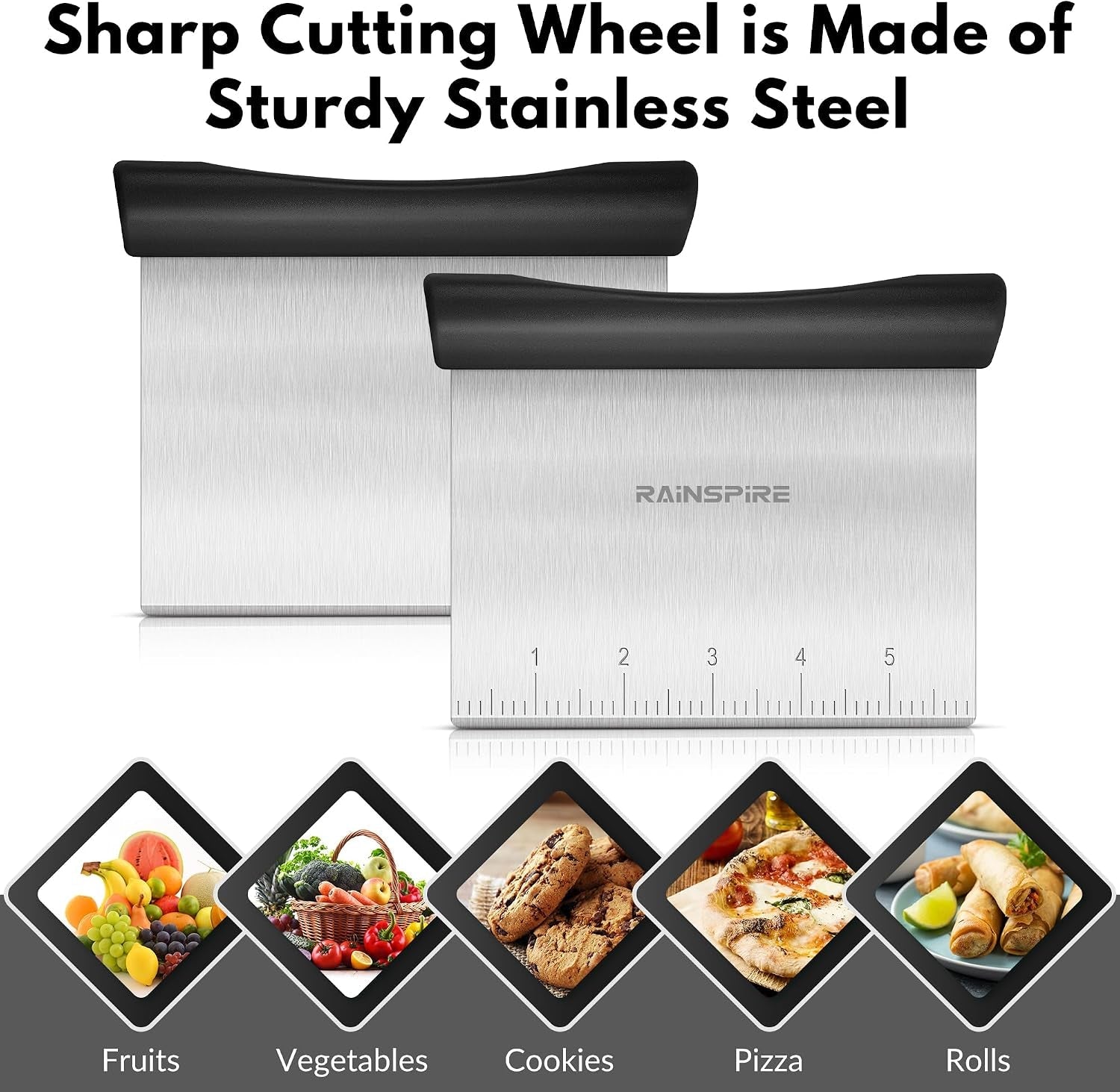 multi-purpose-stainless-steel-bench-scraper-dough-blender-pastry-cutter-dishwasher-safe-measurement-marks-non-slip-comfortable-handle-dough-scraper-food-chopper-for-bread-baking-supplies-black