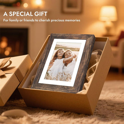 8X10 Picture Frame with Real Glass Wood Frame(Rustic Brown, 1 Pack)7