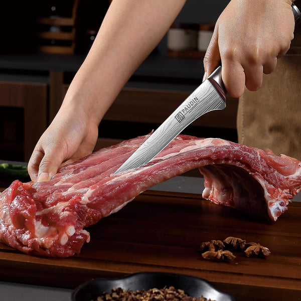 Boning Knife 6 Inch, Super Sharp Fillet Knife, German High Carbon Stainless Steel Deboning Knives, Professional Boning Knives for Meat Poultry Chicken, Pakkawood Handle with Gift Box2