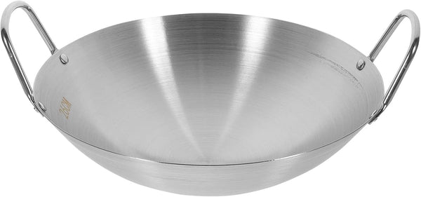10.23 Inch Stainless Steel Wok round Bottom Frying Pan for Gas Stove Large Capacity Stir Fry Pan for Bbq Fried Potatoes Scrambled Eggs Home Kitchen Cooking1
