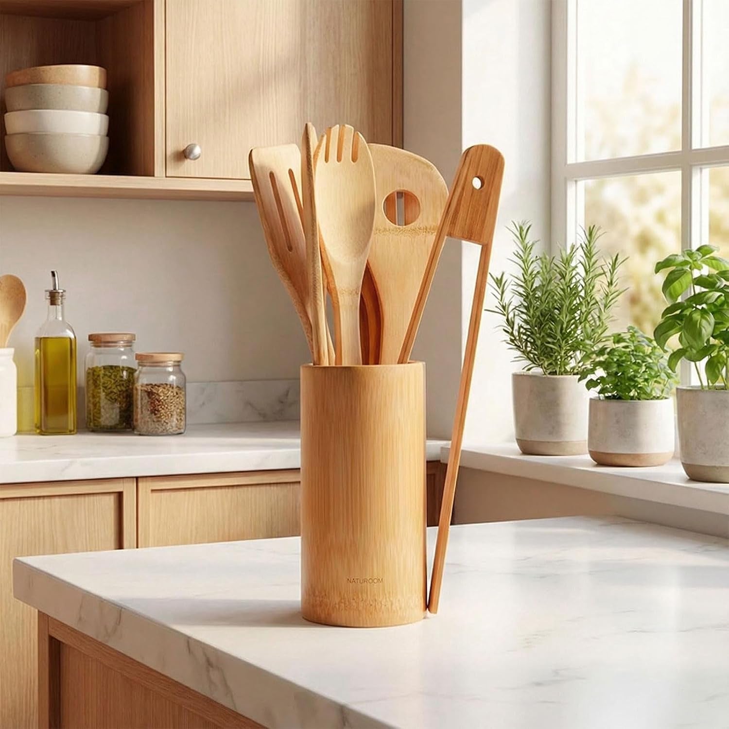 kitchen-utensils-set-of-8-pcs-12inches-bamboo-wooden-cooking-spoon-spatula-tools-perfect-for-non-stick-cookware-bamboo-12inches