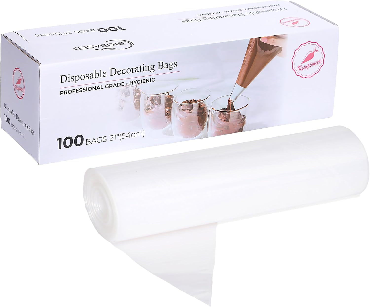 disposable-piping-bags-biobased-21-inch-clear-thick-cake-pastry-bags-pack-of-100-in-a-dispenser-box-professional-grade-for-chefs-and-home-bakers-packaging-may-vary