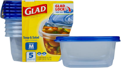 ware Medium Rectangle Food Storage Containers, 24 Oz, 5 Count1