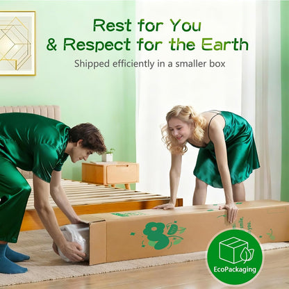 Twin Mattress 10 Inch - Twin Size Memory Foam Mattress in a Box with Individually Pocket Springs, Hybrid Gel Foam Mattresses Medium Firm, Fiberglass Free and Pressure Relief for All Sleep Positions10