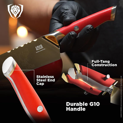 Chef Knife 8" — Game of Thrones™ House Lannister™ Edition — Official License — German Steel, 58+ HRC — for Got Collectors & Everyday Cooking — G10 Handle, Customer Support4