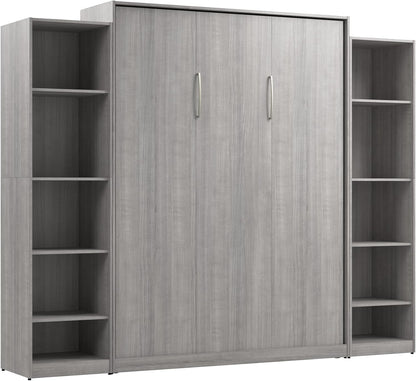 Queen Murphy Bed & Closet Organizer, Platinum Gray, Claremont, 105W3