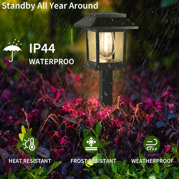 Solar Lights Outdoor,12 Pack 3000K Waterproof Auto On/Off Solar Pathway Lights for Your Garden, Landscape, Path, Yard, Patio, Driveway,Walkway Decor4