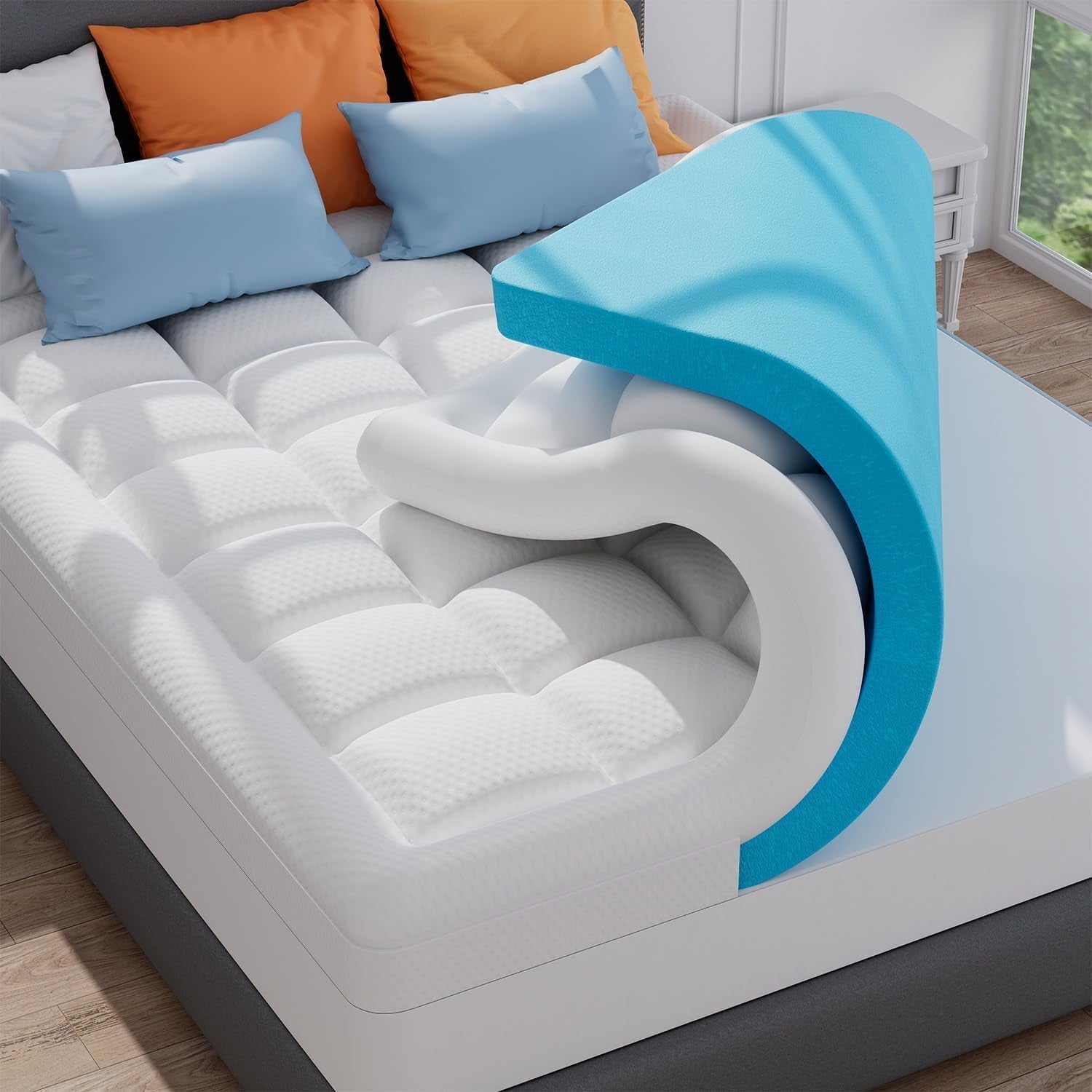 3-inch-king-dual-layer-memory-foam-mattress-topper-with-pillowtop