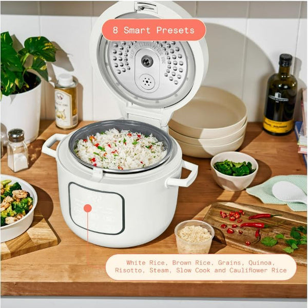 14-Cup Electric Rice and Grain Cooker by Drew Barrymore, Ceramic Nonstick Coating | Large Rice Cooker for Rice, Grains & Healthy Meals, White Icing2