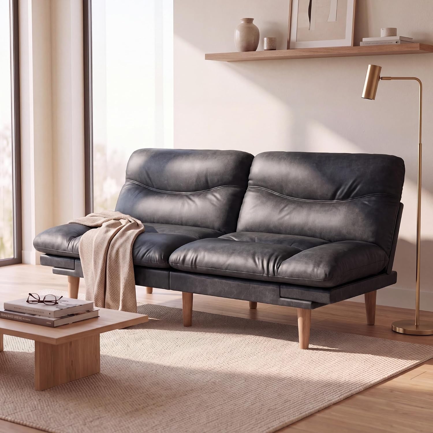 futon-sofa-bed-66-loveseat-with-adjustable-armrest-backrest