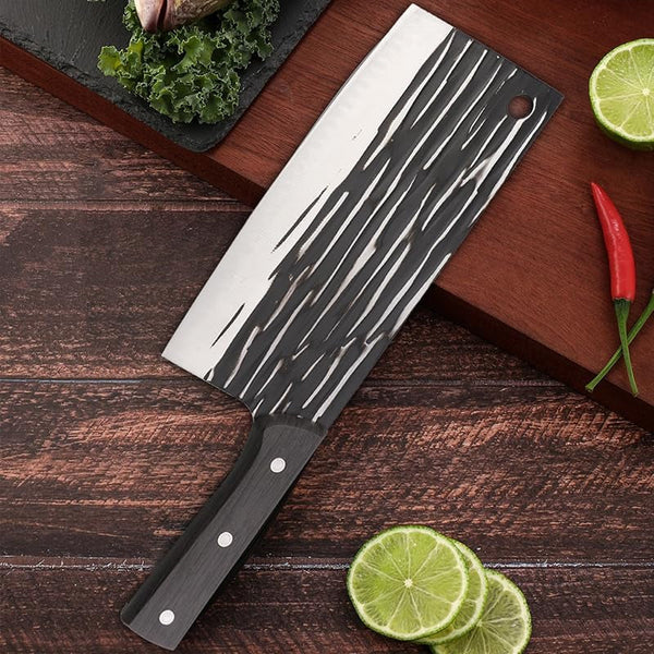Meat Cleaver, 7.5 Inch Kitchen Cleaver Chopping Slicing Dual-Purpose Forged Knife Chinese Cooking Knife with Wood Handle Meat Fish Cutting Tools4