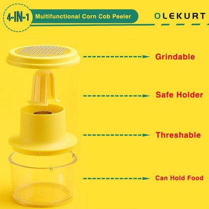 Corn Cob Stripper Tool, Corn Peeler for Corn on the Cob (Yellow)7