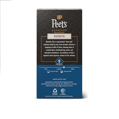 Peet'S Coffee, Medium Roast Decaf Espresso Capsules, Compatible with Nespresso Original Machine, Decaffeinated Arabica Coffee - Decaf Ristretto Intensity 10, 50 CT (5 Boxes of 10 Espresso Capsules)13