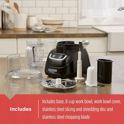 BLACK+DECKER 8-Cup Food Processor, Black, FP1600B5