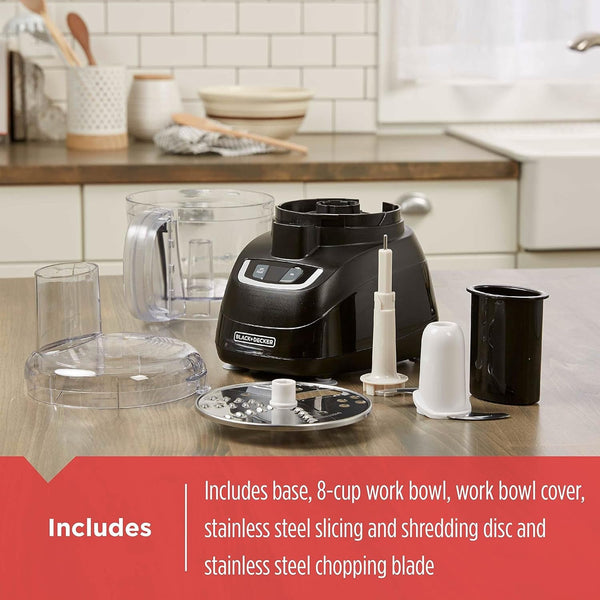 BLACK+DECKER 8-Cup Food Processor, Black, FP1600B5