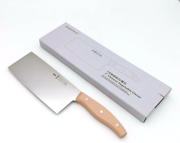 Chinese Vegetable Cleaver, MATTSTONE HILL 7 Inch Chinese Chef'S Knife, Vegetable Cleaver, German Steel, Triple Rivet Handle3