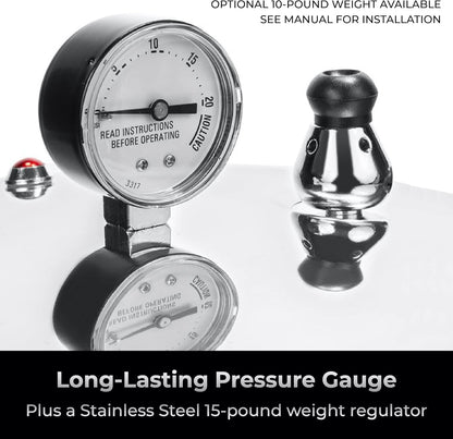 THE TANKER by  - 23 Quart Beginner Friendly Pressure Canner & Cooker | Induction Compatible | Pressure Gauge, 15Lb & 10Lb Weights | Aluminum & Stainless Steel Parts | USA Company6