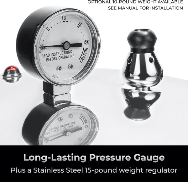 THE TANKER by  - 23 Quart Beginner Friendly Pressure Canner & Cooker | Induction Compatible | Pressure Gauge, 15Lb & 10Lb Weights | Aluminum & Stainless Steel Parts | USA Company6