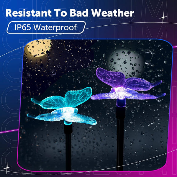 Solar Garden Lights Outdoor Waterproof Butterfly Path Lights 3 Pc4
