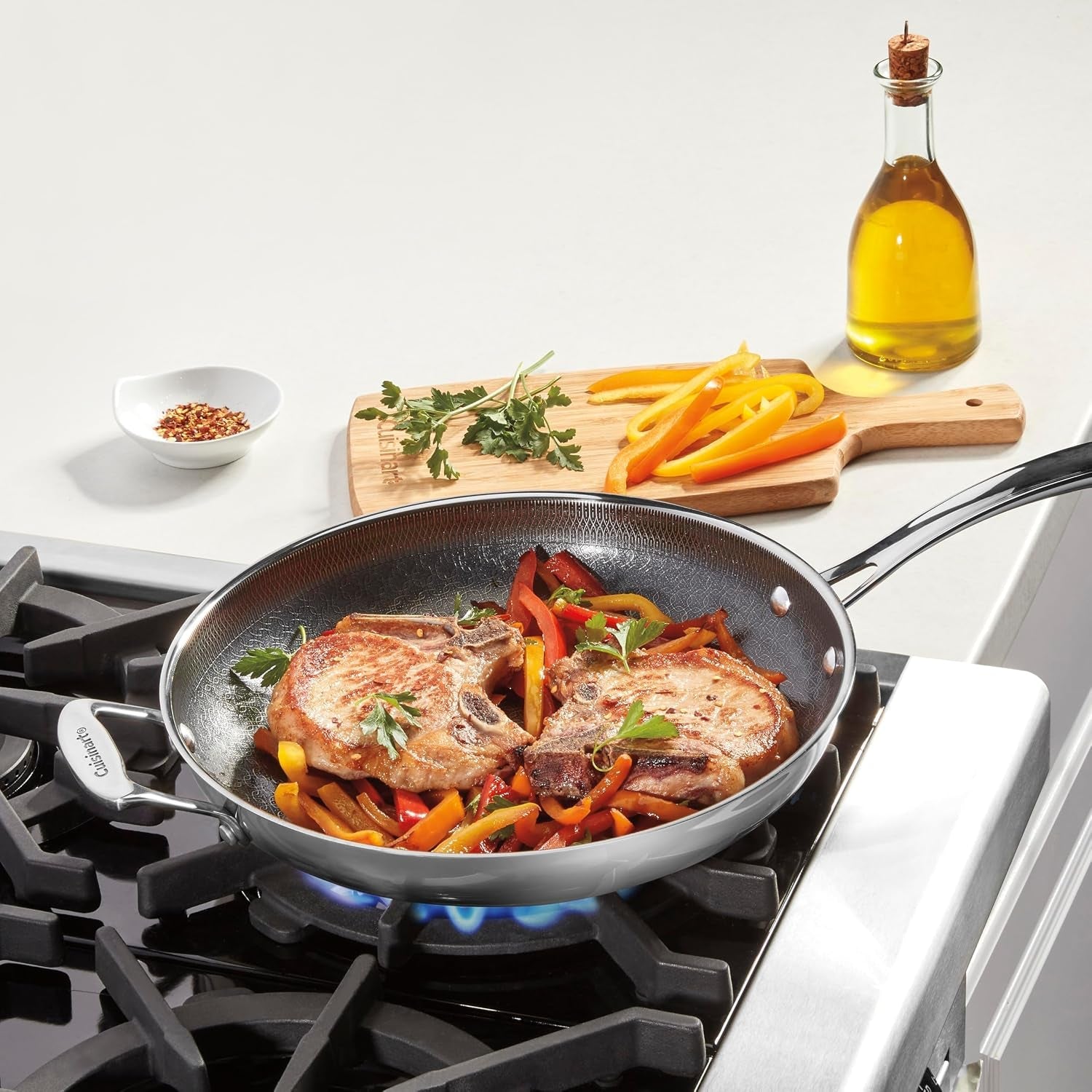 fusionplus-hybrid-stainless-steel-pan-nonstick-oven-safe-12-stainless-steel-pan-with-ceramic-non-stick-frying-pan-for-searing-browning-induction-and-oven-safe-to-500-f-fps22-30h