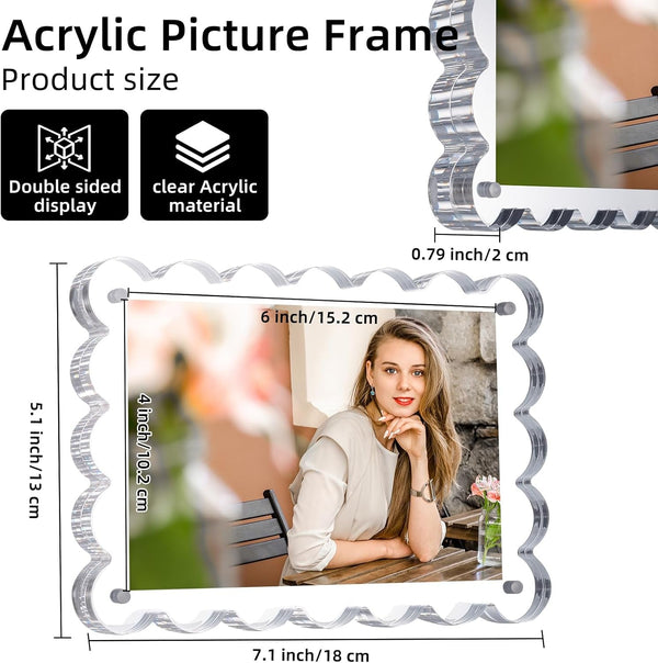 3 Pack 4X6 Acrylic Picture Frame, Double-Sided Tabletop Display2