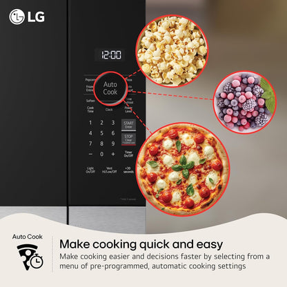LG Countertop Microwave, 1.1 Cu. Ft., Black, 20.1X11.4X15.7 Inches, Easyclean Interior, 900 Watts5