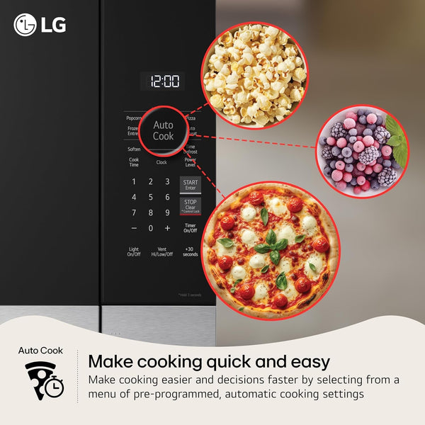 LG Countertop Microwave, 1.1 Cu. Ft., Black, 20.1X11.4X15.7 Inches, Easyclean Interior, 900 Watts5