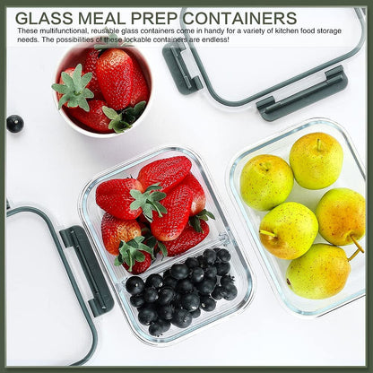 10 Packs 30 Oz Glass Meal Prep Containers with Lids6