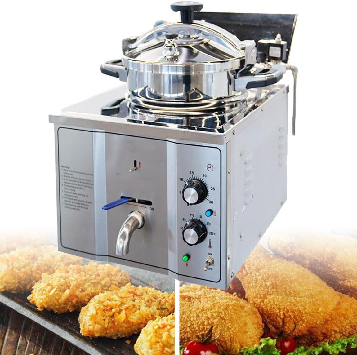 16l-electric-countertop-pressure-fryer-commercial-high-pressure-fried-chicken-stove-for-restaurant-snack-shops