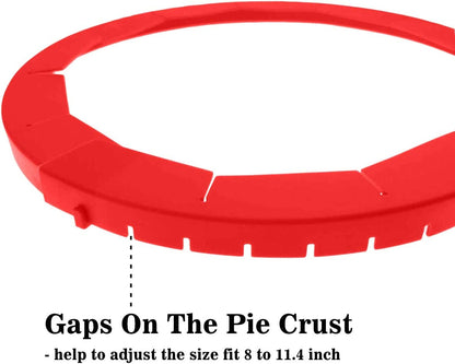 Adjustable Silicone Pie Crust Shields - Baking Protectors Cover Ring Fits 8-11.4 Inch Pies2