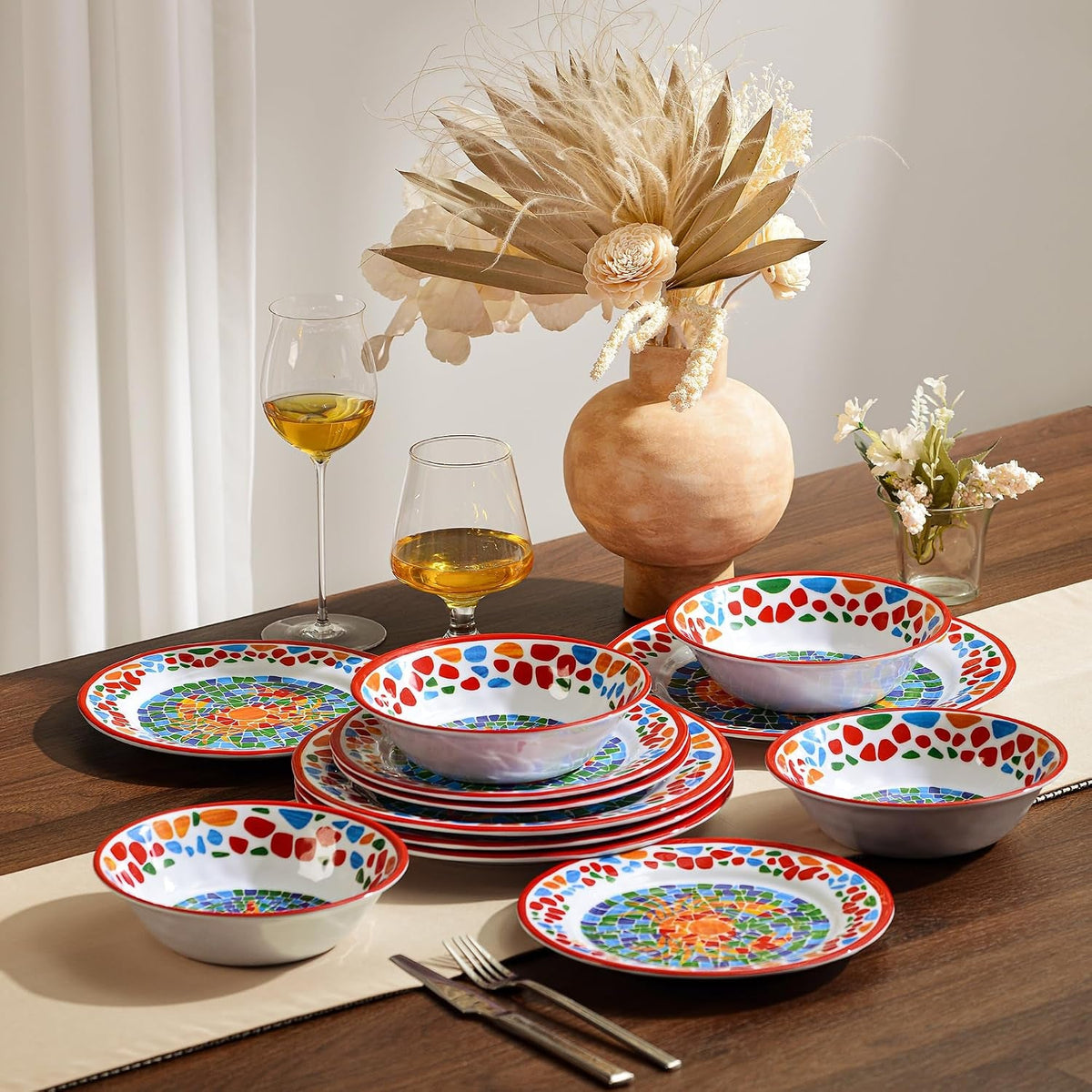 melamine-dinnerware-set-12-pcs-dishware-sets-plate-and-bowl-set-for-4