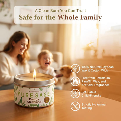 Pure Sage Tin Candle for Energy Cleansing, 6Oz4