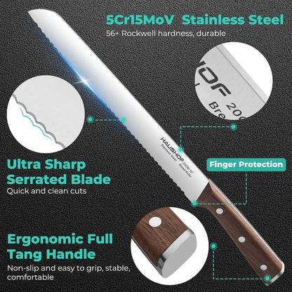 Bread Knife with Sheath, 10-Inch Bread Knife for Homemade Bread2