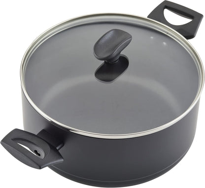 Power Base Nonstick Cookware/Pots and Pan Set, 12 Piece - Matte Black6