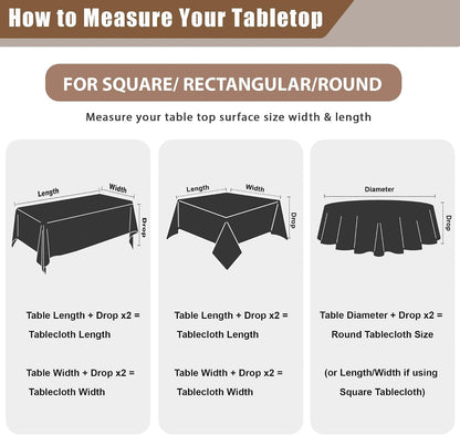 2 Pack Linen Textured Rectangle Tablecloths, 52 X 70 Inch, Nature9