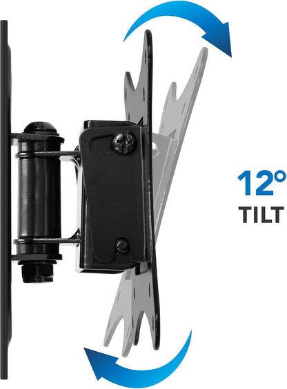 Small TV Wall Mount for 19–32 Inch Flat Screen Tvs | Tilt and Swivel TV Wall Mount | Low Profile 2.4” Design | VESA 75X75 100X100 | Single Stud Installation | 44 Lb Capacity7
