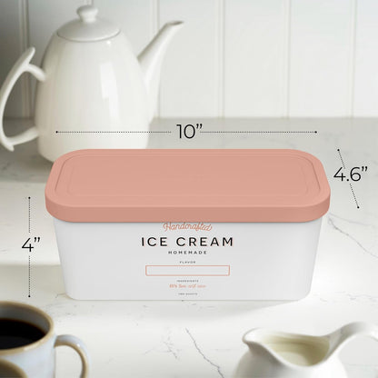 Set of 2 Reusable Ice Cream Tub Containers 2 Quart Each with Lids8