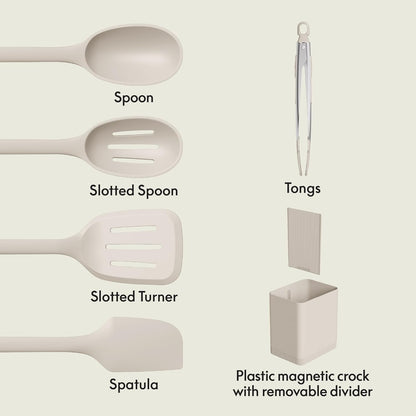 6 Piece Modular Tool Set, Non-Toxic Silcone, Non-Toxic Silicone, Oatmilk2