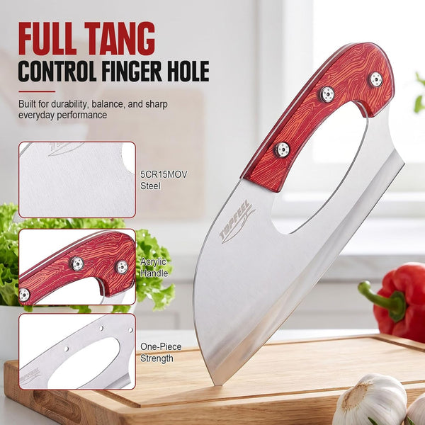 Effort-Saving Meat Cleaver, German Steel Rocker Kitchen Knife2
