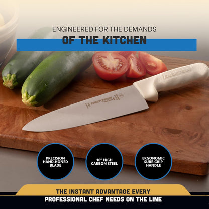 8" Chef'S Knife – S145-10PCP | SANI-SAFE Series | High-Carbon Stainless Steel Blade, NSF Certified, Slip-Resistant White Handle, Made in USA4